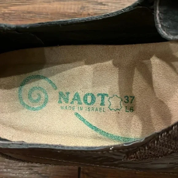 NAOT Kirei Mary Jane Suede Flats with Leather Uppers Size 6.5 - Picture 5 of 9